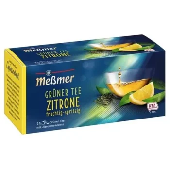 Messmer Gruener Tee Zitrone Te' verde limone. 25 bustine. Dalla Germania