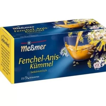 Messmer Fenchel Anis Kuemmel finocchio anice cumino. 25 bustine. Dalla Germania