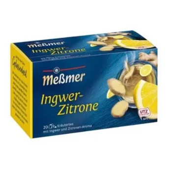 Messmer  Ingwer-Zitrone zenzero limone. 20 bustine. Dalla Germania